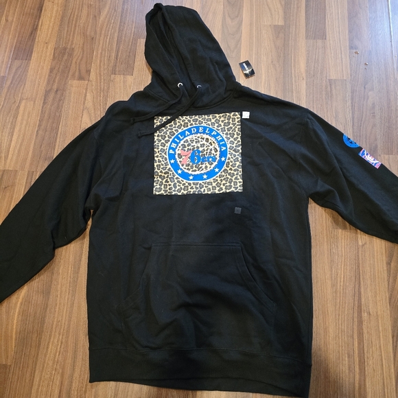 Express Men’s NBA Philadelphia 76ers Logo Hoodie Jacket Size XL New - Picture 3 of 16